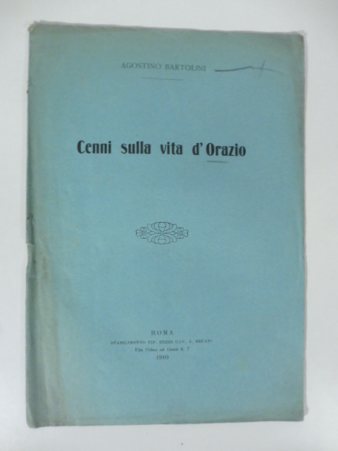 Cenni sulla vita d'Orazio